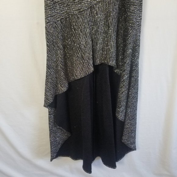 Linda Bernell glitter striped spaghettie strap high low dress size 9/10 (180) - Picture 5 of 7